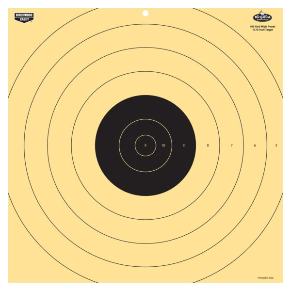 Birchwood Casey 35186 Dirty Bird  17.25" Bullseye Tagboard Hanging 100 yds Rifle Black/White 5 Pack