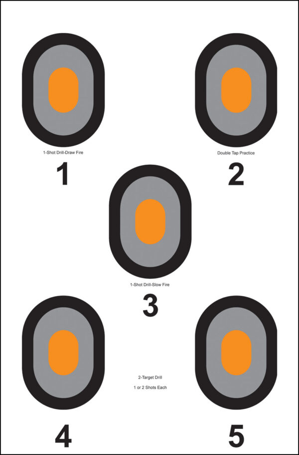 Action Target 530OC100 Bullseye  Bullseye Paper 23" x 35" Multi-Color 100 Per Box