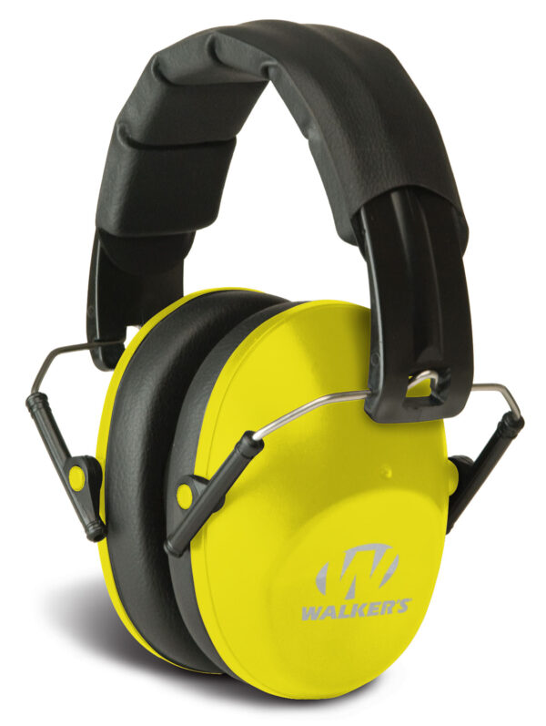 Walker's GWPFPM1YL Pro Low Profile Passive Muff 22 dB Over the Head Black/Yellow Polymer