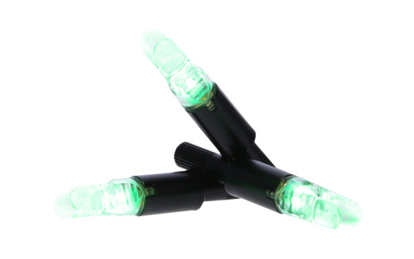 NAP Thunderglo Illuminated Nocks - Green Half Moon - 3 Pack
