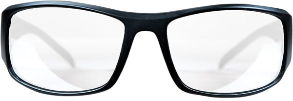 M&P Accessories 110168 Thunderbolt Shooting Glasses Full Size Clear Mirror Lens Black Frame