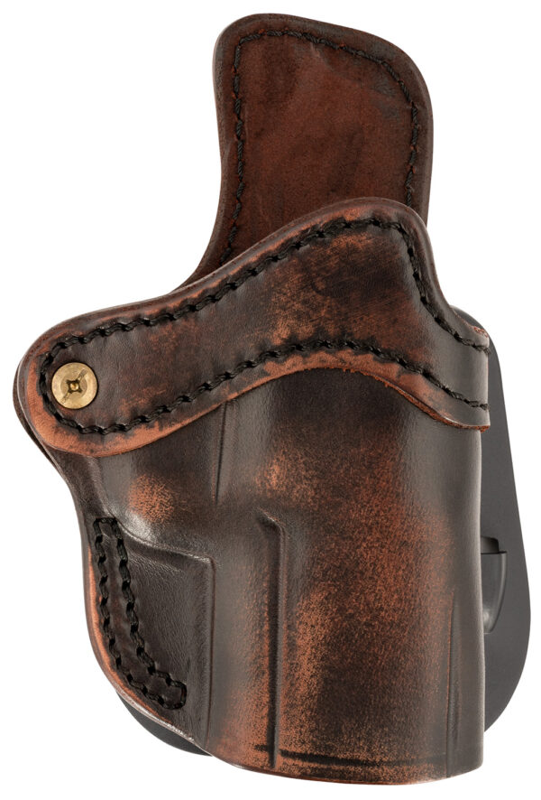 1791 Gunleather ORPDH24SVTGR Paddle Holster Optic Ready OWB Size 2.4S Vintage Leather Paddle Fits FN 509/H&K VP9SK Right Hand