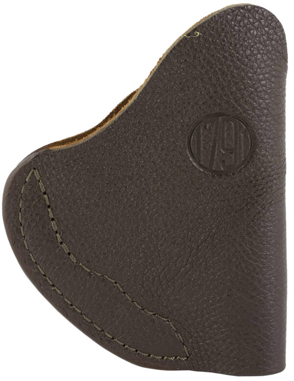 1791 Gunleather FCD2BRWL Fair Chase  IWB Size 02 Brown Leather Deer Hide Belt Clip Fits Ruger LCR Left Hand