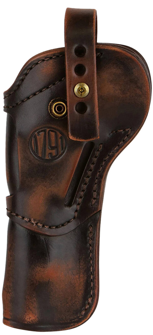 1791 Gunleather SARVH55VTGA Single Action 5.5 Open Carry Vintage Leather Belt Ambidextrous