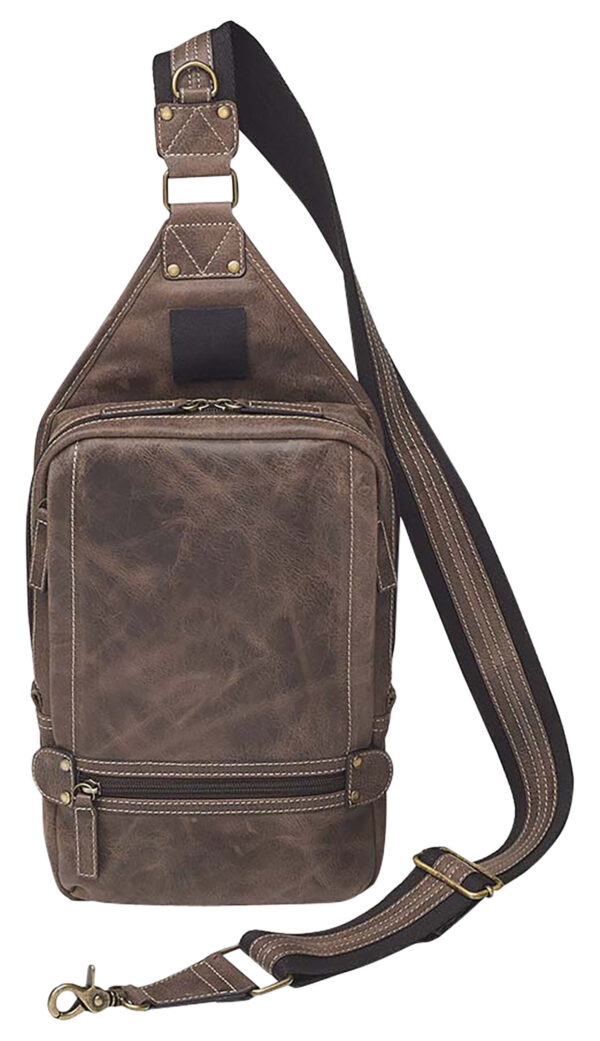 Gun Tote'n Mamas Kingport GTMCZY108 Brown Leather Sling Backpack