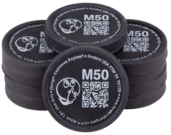 Firebird USA M50 Moderated  Moving Trajectory/Static Universal Firearm Low Noise 50mm/ 10 Pack