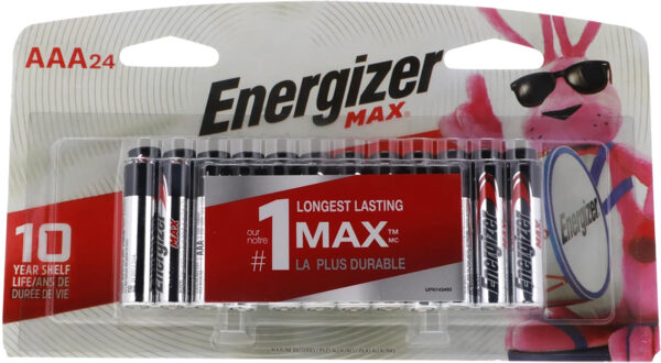 Energizer E92BP24E4 AAA Max Alkaline Batteries - 24 Pack