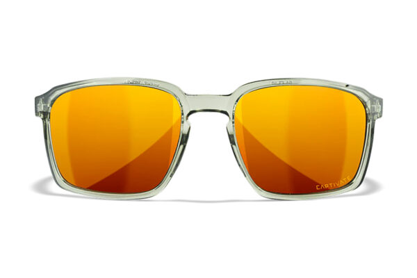 Wiley X AC6ALF04 Alfa  M/L Bronze Mirror Lens Polycarbonate Gloss Crystal Light Olive Frame