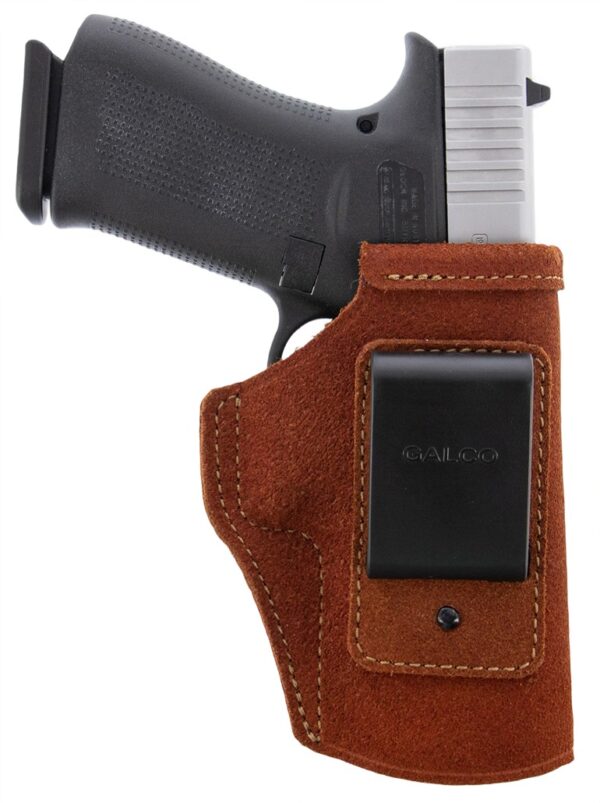 Galco STO286R Stow-N-Go  IWB Natural Steerhide Fits Glock 26 Gen3-5 Right Hand