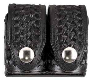 HKS 203BMBN SpeedLoader Case  Double Medium Black Hytrel Belt Loop Belts 2.25" Wide