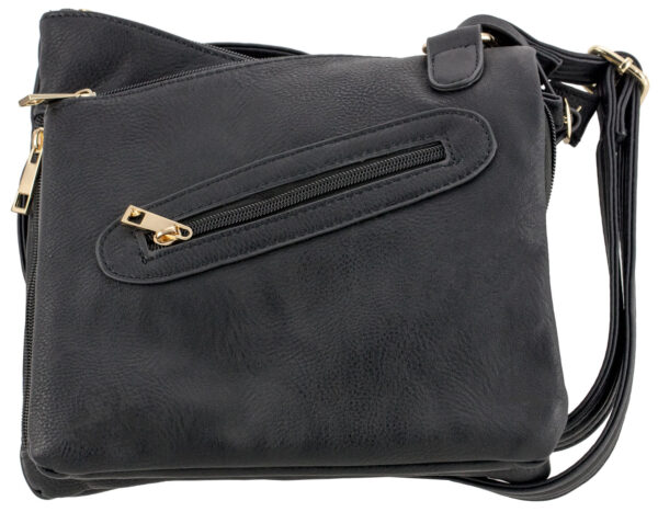 Bulldog BDP030 Black Leather Cross Body Purse with Holster