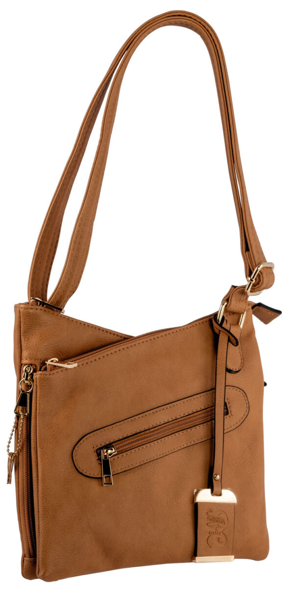 Bulldog BDP032 Tan Leather Cross Body Purse with Holster