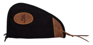 BRN LONA HANDGUN CASE 11" BLK/BRN