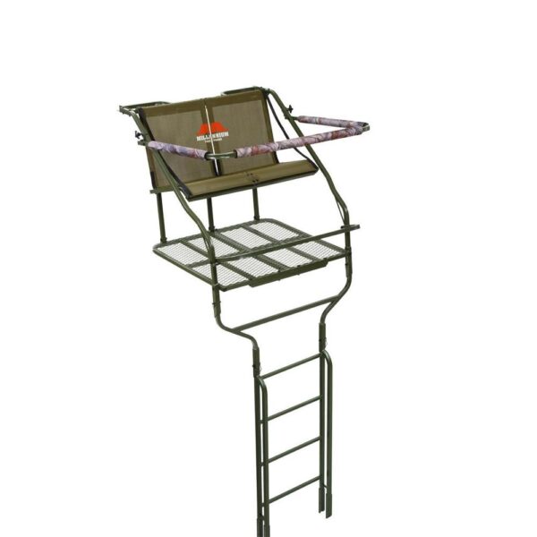 Millennium 18' Double Ladder Stand Includes Safe-Link 35' Safety Line - MOTOR FREIGHT ONLY