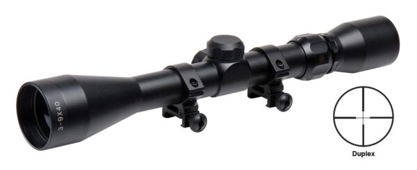 Truglo TruShot 3-9x40mm Rifle Scope with Weaver Rings